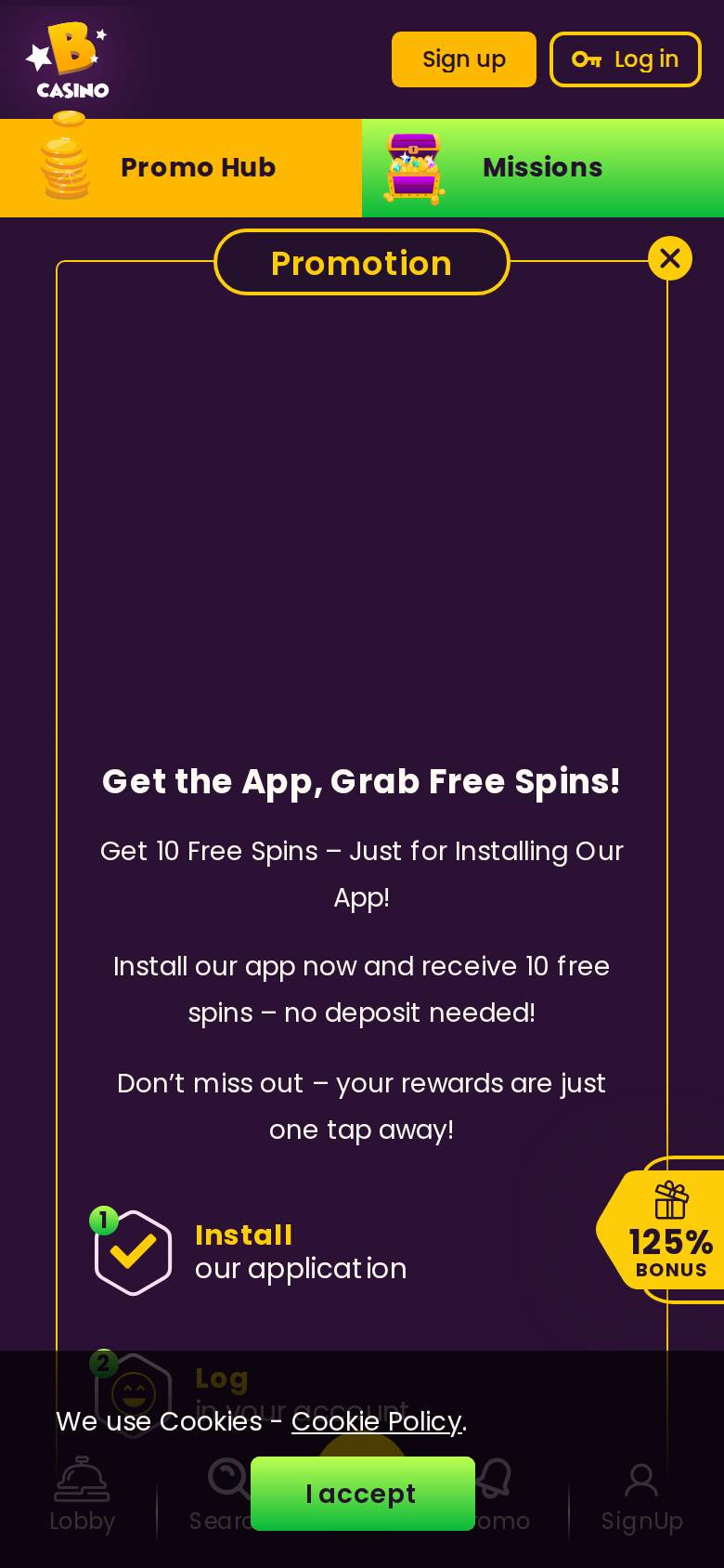 Bizzo — promotions page