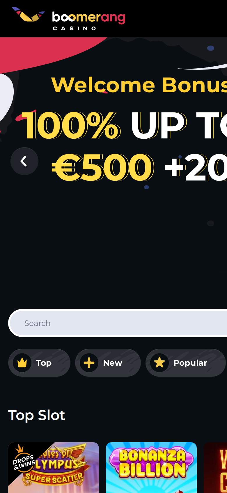 Boomerang — homepage