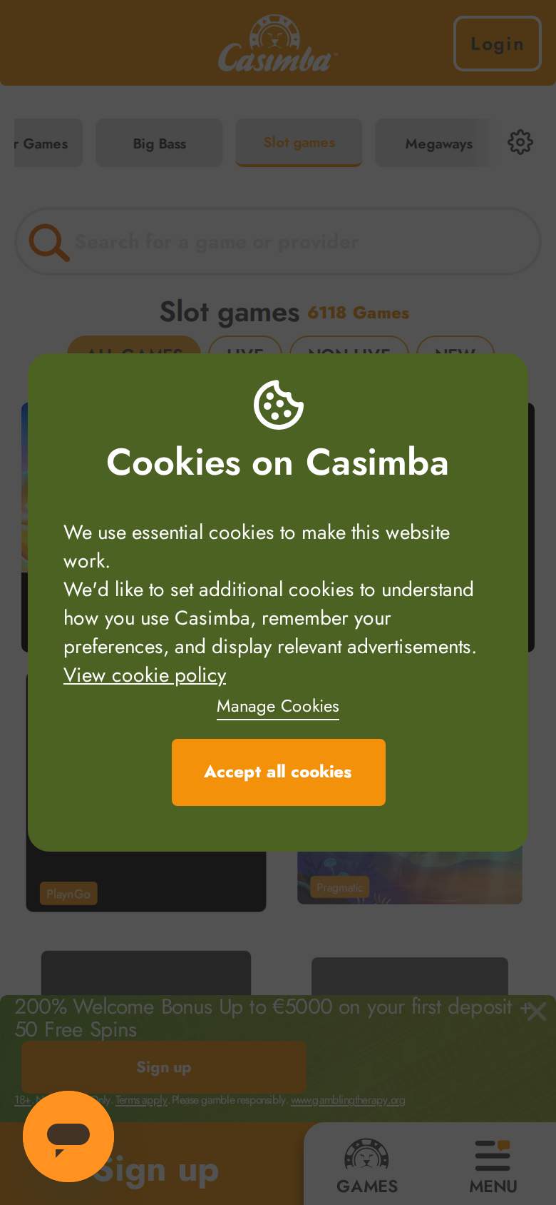 Casimba — game lobby