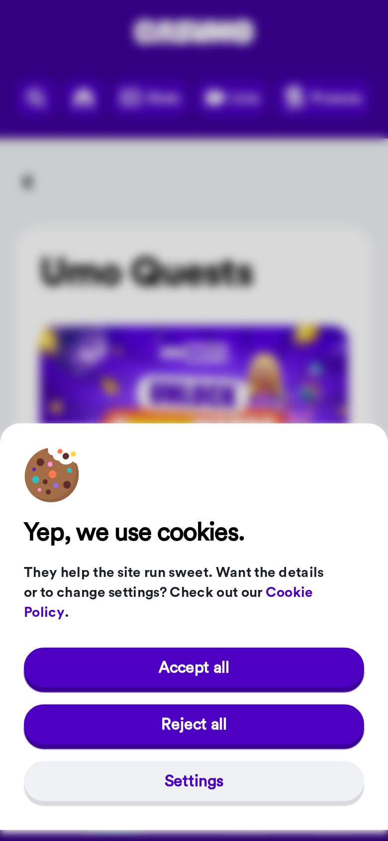 Casumo — promotions page