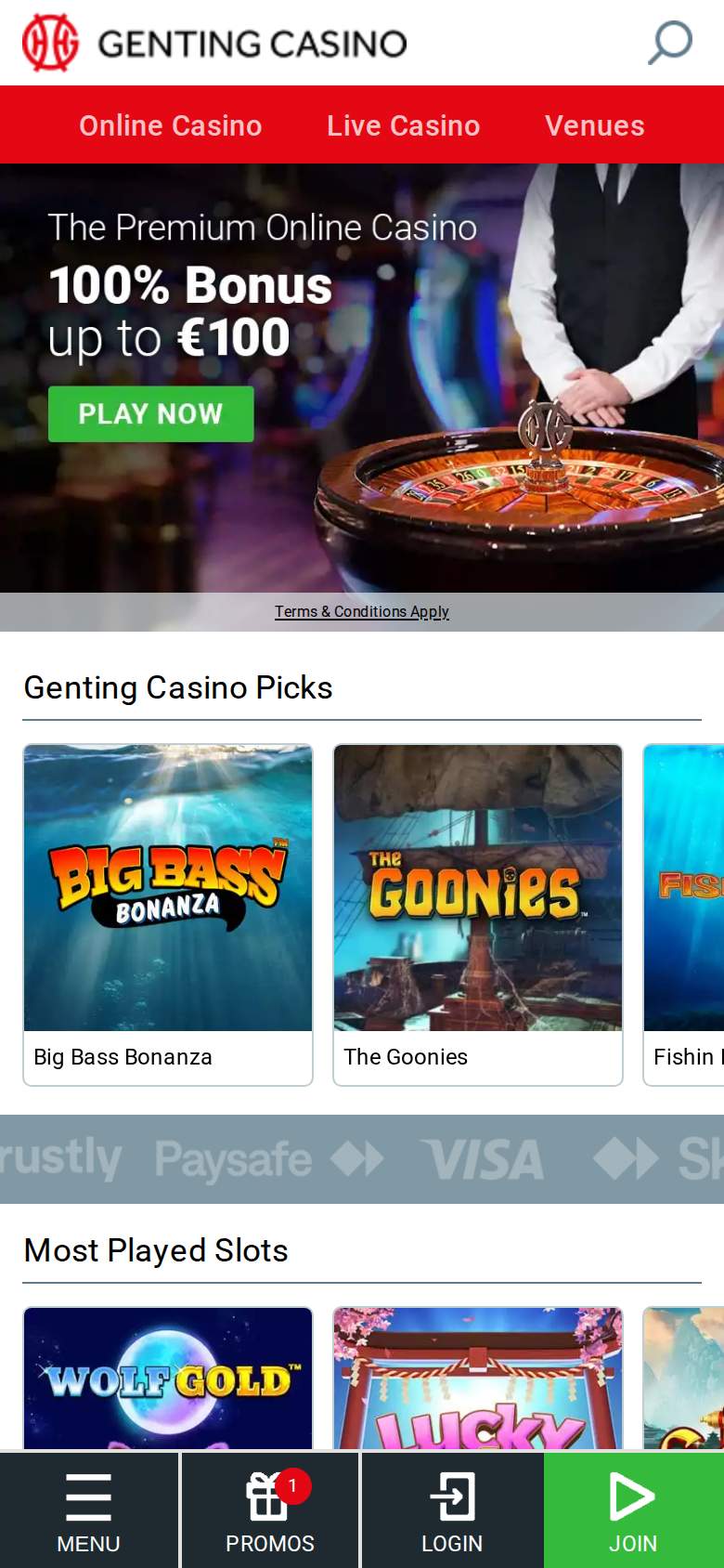 Genting Casino — homepage