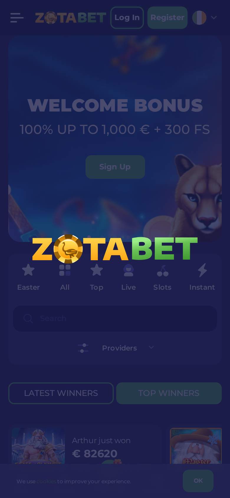 Zotabet — homepage